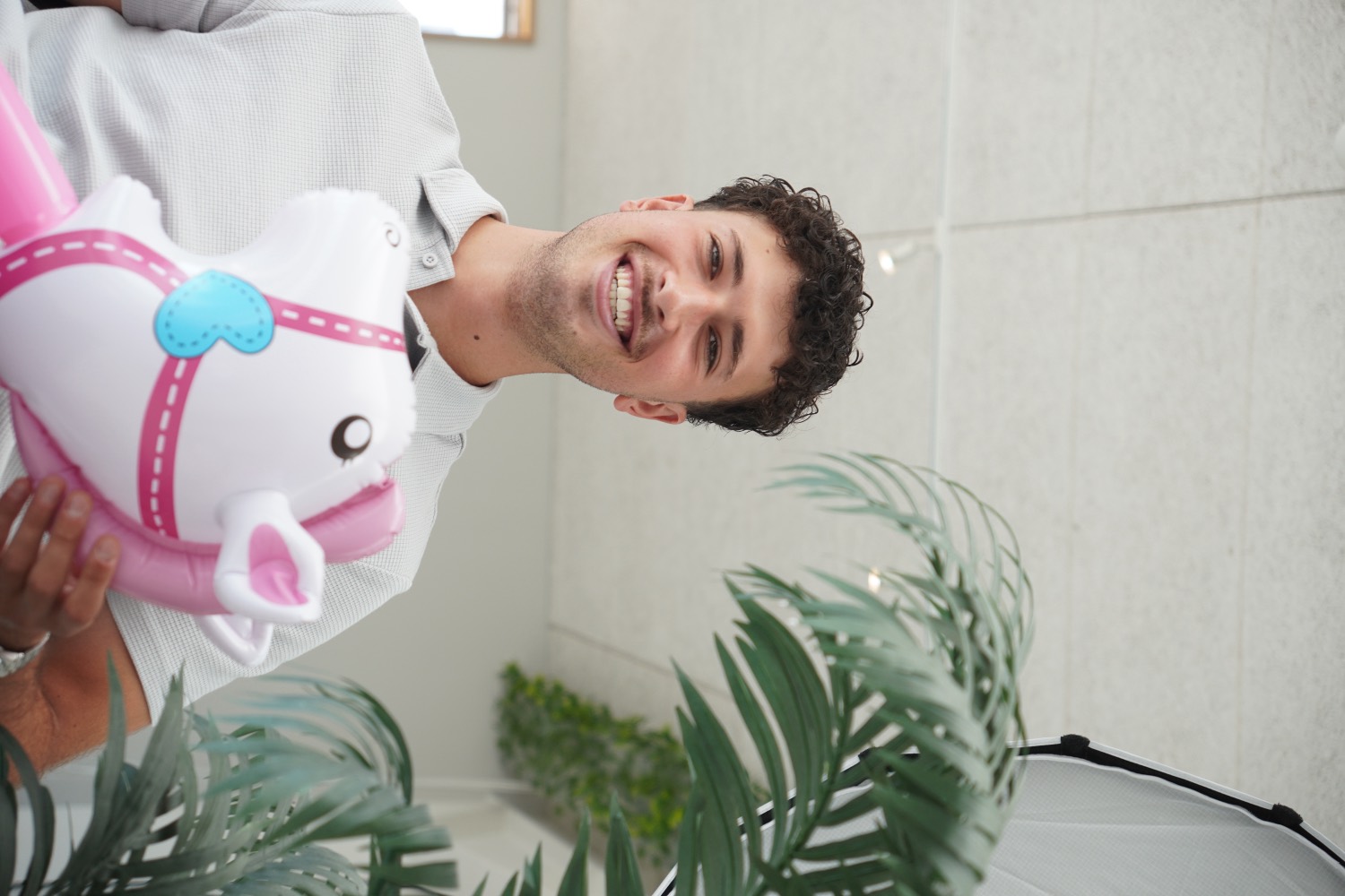 An Unrealfund team member in the studio